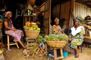 Market women at the Jankara Market in Lagos, Nigeria.